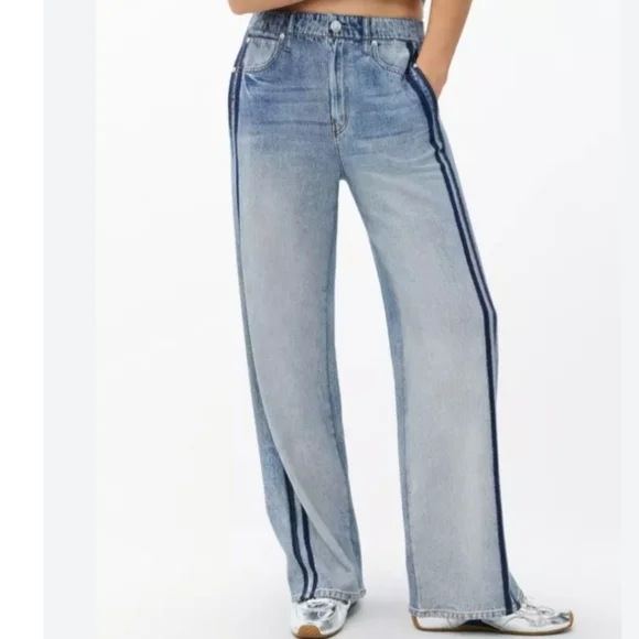 Rag & Bone Miramar Wide Leg Track Jean In Coney S NWT - Picture 4 of 16